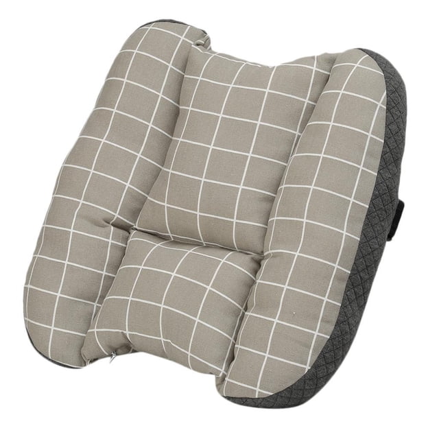 Almohada para un soporte de espalda eficaz en la parte inferior de la espalda - Cojín de soporte con correa ajustable para silla de oficina, automóvil Plaza Kakhi Baoblaze Almohada de cintura para silla