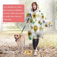 thumbnail image 4 of White Sunflower Butterfly Sun Pattern Wearable Oversized Blanket,Wearable Blanket Hoodie for Adults,Cozy Hooded Blankets with Super Pockets,Super Warm Fuzzy Pullover for Women & Men, 4 of 6