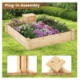 thumbnail image 5 of Raised Garden Bed with Composter, 49"x49"x10" - Fir Wood Elevated Planter Box for Vegetables, Flowers & Fruits - Outdoor Above Ground Gardening, 5 of 9