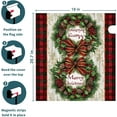 thumbnail image 6 of Merry Christmas Mailbox Covers Magnetic Standard Size 21 x 18 Inch Xmas Wreath Red Green Buffalo Plaid Seasonal Holiday Mailbox Wraps Post Letter Box Cover for Garden Yard Decor, 6 of 6