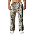 thumbnail image 5 of Camo Wide Leg Sweatpants for Men Loose Streetwear Jogger Pants with Hand Pockets for Outdoor Hunting Brown M, 5 of 7