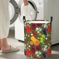 thumbnail image 6 of Uemuo Begetable Pattern Circular Laundry Hamper Basket with handles,Collapsible laundry basket,Large capacity laundry hamper,Laundry Organizer-Medium, 6 of 8