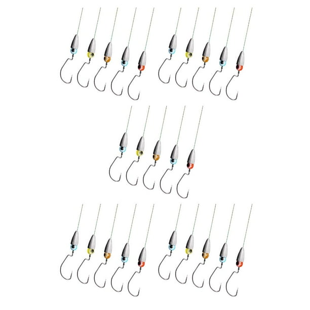 Sonducket 1 Set Metal Texas Rigs Hooks Tackle Fishing with Kit Fishing Ready Bass Fishhooks Hook Boilie Fisherman Perch Bait Type2 NO2