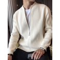 thumbnail image 4 of Men's Zip Up Cardigan Sweater Slim Fit Casual Full Zipper Sweaters Color XXL, 4 of 7