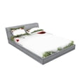 thumbnail image 2 of Ambesonne Christmas Fitted Sheet & Pillow Sham Set, Baulbes Noel Tree, Full, Multicolor, 2 of 2
