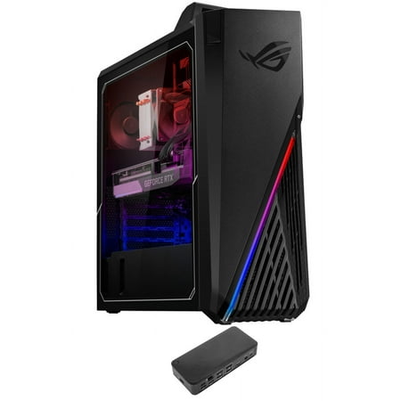 ASUS ROG Strix GA15DK Gaming Desktop PC (AMD Ryzen 7 5800X 8-Core, GeForce RTX 3070, 128GB RAM, 8TB PCIe SSD, Wifi, Bluetooth, Win 10 Pro) with USB-C Dock