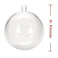 thumbnail image 2 of 50 PCS 4cm Transparent Fillable Balls Clear Fillable Ornaments Balls Christmas Tree Home Decoration, 2 of 10