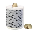 thumbnail image 3 of Outer Space Piggy Bank, Astronaut Cats Exploring the Universe on Dotted Background, Ceramic Coin Bank Money Box for Cash Saving, 3.6" X 3.2", Purple Grey White, by Ambesonne, 3 of 4