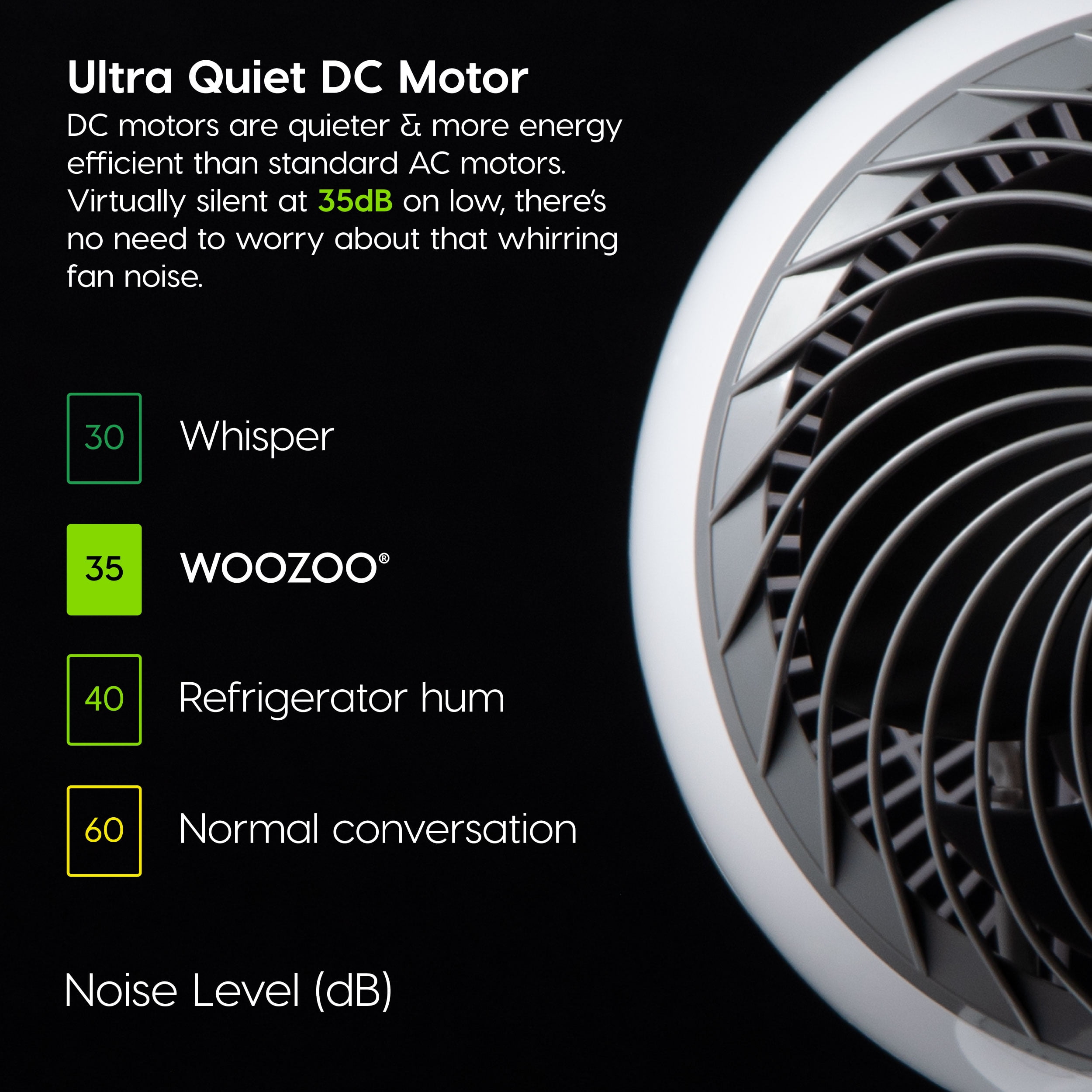 IRIS USA Medium DC Motor Quiet and Eco-Friendly Oscillating Fan 