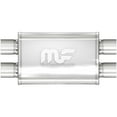 thumbnail image 1 of Magnaflow Performance Exhaust Muffler 11379 4 Inch x 9 Inch Satin Stainless Steel Case; Dual 2-1/2 Inch Inlet; Dual 2-1/2 Inch Outlet; 11 Inch Body/17 Inch Overall Length, 1 of 6