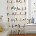 thumbnail image 6 of Beige Birds Sheer Curtains 96 Inches Long, Funny Cute Snowflake Wire Sparrow Rustic Light Filering Curtains, Privacy Drapes Simi Floor to Veiling Curtain for Living Room Large Window Treatment, 6 of 9