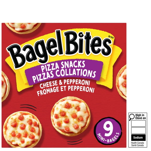 Bagel Bites Cheese & Pepperoni Frozen Pizza Snacks, Box, 198g