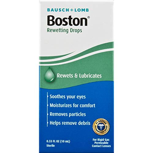 Boston Rewetting Drops for Rigid Gas Permeable Contact Lenses, 1/3 Ounce Bottle