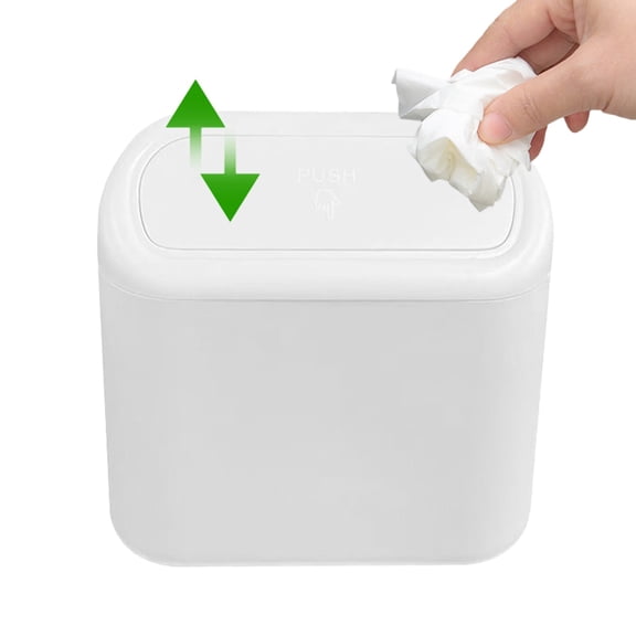 Car Can with Lid, Mini Auto Dustbin Garbage Organizer for Car,Home, Office - Compact Waste Bin for Front & Back Seat, Portable Storage Solution for Auto, Bedroom, Office, and Travel Accessories