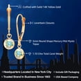 thumbnail image 2 of Gem Stone King 14K Yellow Gold Mercury Mist Mystic Topaz Drop Dangle Earring for Women with Leverback (1.10 Cttw, Gemstone Birthstone, Round 5MM), 2 of 5