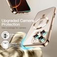 thumbnail image 5 of JETech Soft Clear Case for iPhone 16 Pro Max 6.9-Inch, Camera Lens Full Protection, Compatible with MagSafe Wireless Charging, Shockproof Electroplated TPU Phone Cover (Gold), 5 of 6