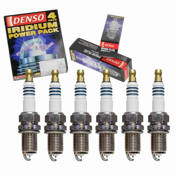 6 pc DENSO Iridium Power Spark Plugs compatible with Nissan Frontier 3.3L V6 2002-2003
