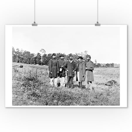 Cedar Mountain, VA - Officers on the Battlefield Civil War Photograph (9x12 Art Print, Wall Decor Travel