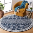 thumbnail image 2 of SAFAVIEH Metro Madrid Geometric Area Rug, Navy/Ivory, 6' x 6' Round, 2 of 8