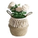 thumbnail image 3 of Liquidación de macetas Miyuadkai, cesta de mimbre Seagr, cesta plegable para flores, cesta de almacenamiento, decoración de habitación, color blanco, 3 of 3