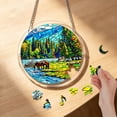 thumbnail image 5 of RICHMJ Acrylic Puzzles Suncatcher Window Hanging, 83 Pieces 7.4 Inch Sun Catcher Horse By the Forest and Lakeside Acrylic Puzzles, Garden Decoration for Women Men Birthday Gift Home Decor (B), 5 of 6