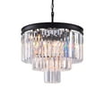 thumbnail image 4 of Maxax Crystal Modern Chandelier 7-Light Contemporary Hanging Ceiling Light Fixture 3-Tier Pendant Light with Adjustable Chain for Bedroom Living Room Dining Room Kitchen Girls Room, Black, 4 of 4