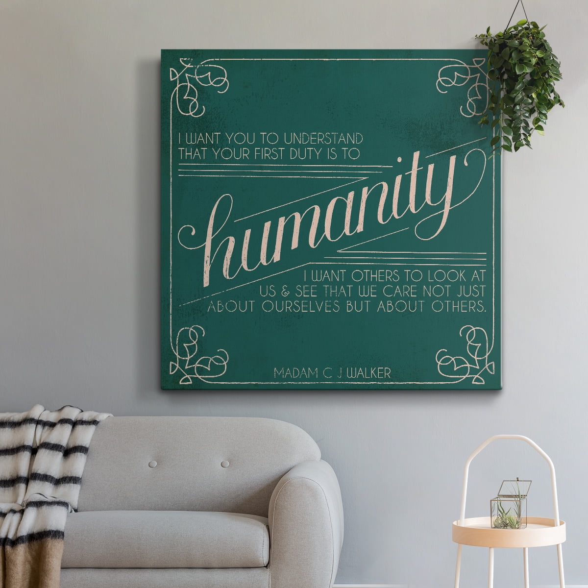 Wexford Home Madam Walker Quote I-Premium Gallery Wrapped Canvas, 24" x 24" - Ready to Hang