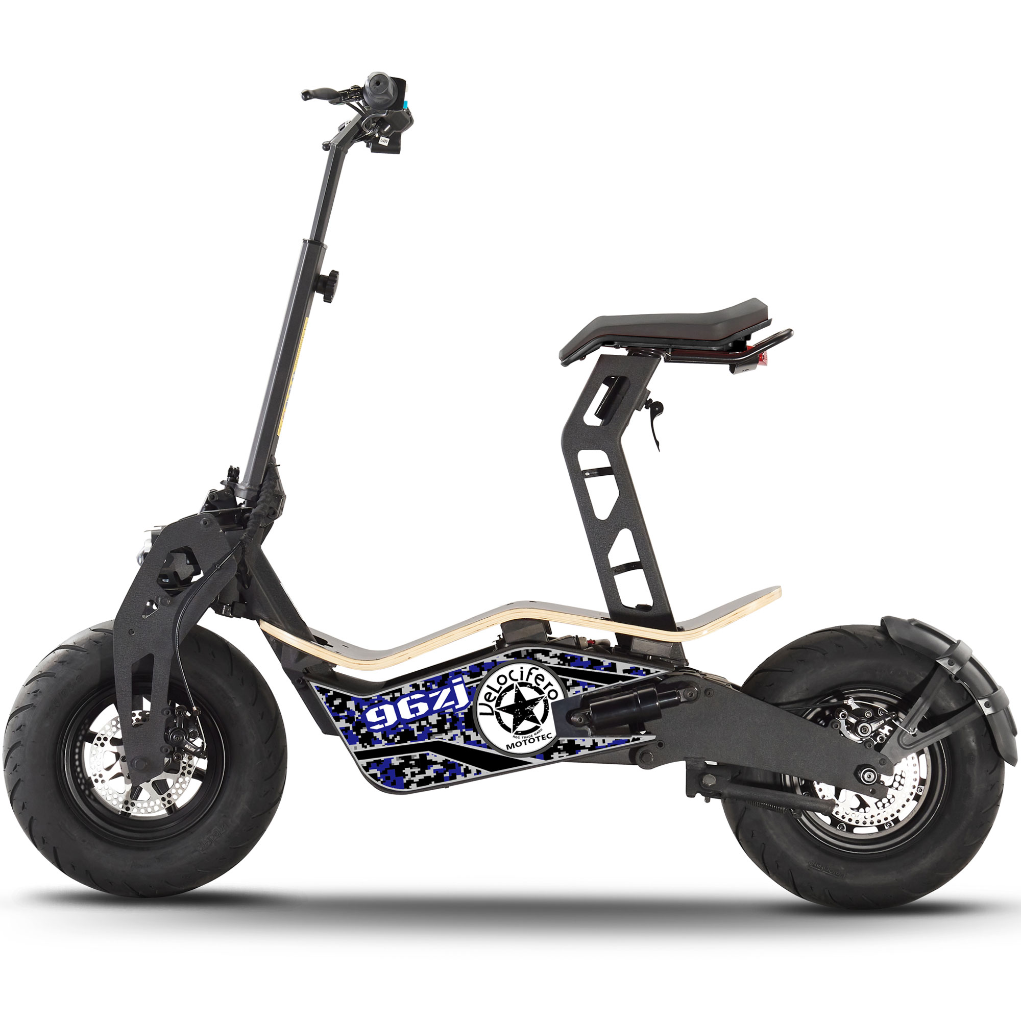 MotoTec Mad Fat Tire 1600w 48v Electric Scooter with Seat - image 4 of 8