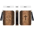 thumbnail image 5 of Kuiaobaty Cross Floral Print Bible Cover for Women Men He Fills My Life PU Leather Bible Case Large Bible Bag with Handle, Multifunctional Zipper Book Cover Carrying Case with Wristlet Strap, 2XL, 5 of 7