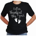 thumbnail image 2 of Extra Thankful This Year Shirt, Thanksgiving Maternity Shirt, Pregnancy Announcement Shirt(Black-XX-Large), 2 of 4