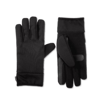 Isotoner Signature Mens Lined Water Repellent Tech Stretch Gloves Black Medium