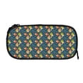 thumbnail image 5 of Uemuo Blue Floral Printed Pencil Pen Case, Portable Pencil Pouch with Zipper, Compact Stationery Bag Makeup Bag, Pencil Bag for Home Office, 5 of 9
