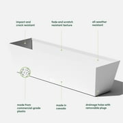 Veradek Pure Series Window Box 36 Plastic Planter 2-Pack White