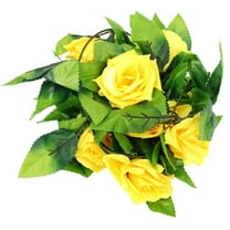 230cm Artificial Flower Rose Vine Hanging Garland Party Home Wedding Wall Decor Yellow Cloth Plastic