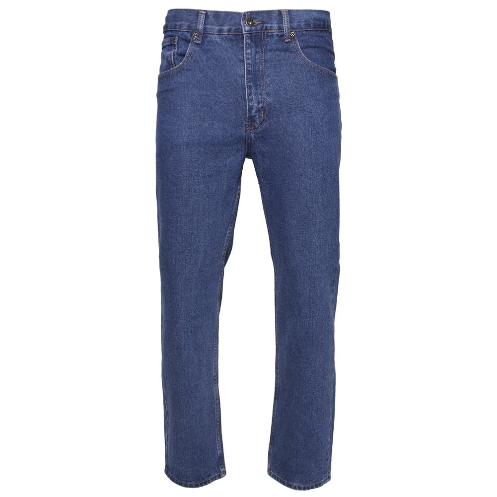 Stamboom lancering Denemarken Mens Denim Jeans Pants Premium Cotton Straight Leg Fit CA999 D Blue 48x30 -  Walmart.com