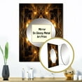 thumbnail image 3 of Designart "Fractal Tide in Gold and Black V" Geometric Mirror Wall Decor - Modern Gold Abstract Large Mirror Wall Decor For Bedroom - 32" x 24" Inch, 3 of 5