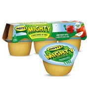 Mott's Mighty No Sugar Added Honeycrisp Applesauce, 3.9 oz, 6 Count Cups