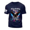 thumbnail image 5 of Rotm Mens American Flag Shirt T-Shirts for Men Short Sleeve Round-Neck Independence Day Print Casual Shirts Dark Blue,2XL, 5 of 6