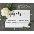 thumbnail image 5 of Inkdotpot 50 Blank RSVP Cards With White Envelopes-White Style Response Card-RSVP For Wedding-Rehearsal Dinner-Baby Shower-Bridal Shower-Engagement Party Invitations, 5 of 5