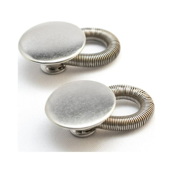 2-Pack Spring Button Pant Extender - Premium, sturdy metal - Adds up to 2" instantly!