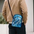 thumbnail image 3 of TSOVTHRID Blue Sea Turtle Flower Print Crossbody Bag for Women Shoulder Handbag Cell Phone Purse Wallet with Card Slots Small Crossbody Purses for Daily Use, 3 of 7