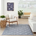 thumbnail image 6 of Nourison Easy Care 5' x 7' Denim Blue Modern Flatweave Indoor/Outdoor Rug, 6 of 14