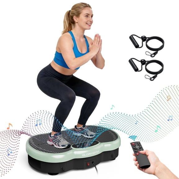 Anqdy Vibration Plate Exercise Machine Wellness-Focused Weight Loss Toning LCD Display Green
