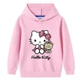 thumbnail image 3 of Hello Kitty nueva primavera otoño suéter con capucha de algodón para niños niñas moda pulóver Tops niños bebé Casual sudaderas deportivas, 3 of 5
