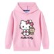 thumbnail image 3 of Hello Kitty nueva primavera otoño suéter con capucha de algodón para niños niñas moda pulóver Tops niños bebé Casual sudaderas deportivas, 3 of 5