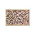 thumbnail image 1 of Flower Wall Art with Frame, Pattern with Retro Tulips Springtime Garden Park Seasonal Nature Art, Printed Fabric Poster for Bathroom Living Room, 35" x 23", Cocoa Coral Cream, by Ambesonne, 1 of 2