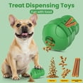 thumbnail image 3 of PcEoTllar Treat Dispensing Dog Toys for Aggressive Chewers, Beef-Flavored Rubber Treat Dispensing Puzzle Toy for Medium & Large Dogs, Green, 3 of 8