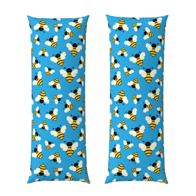Fotbe Flying Bees Funda para Almohada Corporal con Diseño, Funda de Microfibra Ultrasuave de 20x54 Pulgadas, Ropa de Cama Elegante