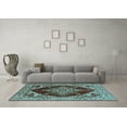 thumbnail image 3 of Ahgly Company Indoor Rectangle Oriental Light Blue Industrial Area Rugs, 7' x 10', 3 of 4