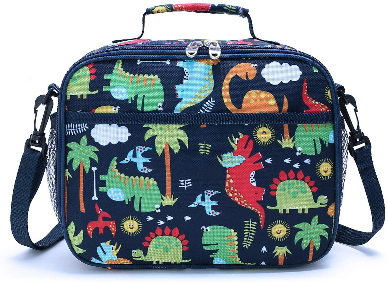 Pink Dinosaur Insulated Lunch Bag Children School Bag Kids Blue Cooler Bag 
